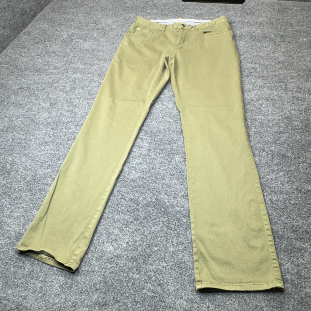 Peter Millar Pants Mens 35x33 Green Chinos Ultimate Sateen 5-Pocket Golf Caual